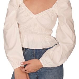 NWT Reformation Fern Ruffle Blouse